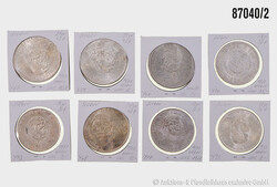Mexiko Konvolut 8x 5 Pesos, 1948-1959, verschiedene Motive, Silber ...