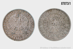 Polen 2x 10 Zloty 1932 u. 1936, Silber 750, jeweils ca. 22 g, Zust. ...