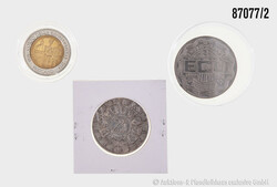 Konvolut 3 Münzen, 1x 2 1/2 ECU Niederlande 1991, Silber 925, 15,41 ...