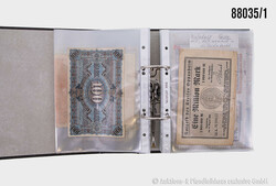 Konvolut Geldscheine / Notgeldscheine, insg. ca. 82 Banknoten von 100 ...