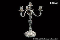 Dekorativer Kandelaber, Silber, gestempelt Dianakopfpunze und ...