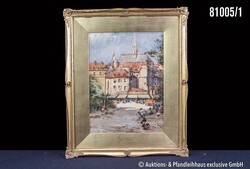 Noel Henry Leaver (1889 Austwick - Burnley 1951 ) "Place St. Michel ...