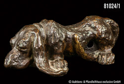 Lies Ketterer ( 1905 Berlin - Solingen 1976 ) Basset, Bronze, am ...