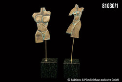 Zoran Petrovic, (1923-1996) 2 Flachrelief-Skulpturen, männlicher und ...