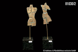 Zoran Petrovic, (1923-1996) 2 Flachrelief-Skulpturen, männlicher und ...