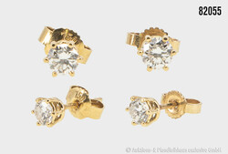 Ohrstecker 750 GG, mit Brillanten, w - si, ca. 0,40 ct, Gesamtgewicht ...