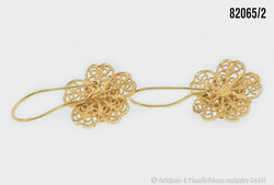 Ohrringe 585 GG, mit rotem Stein, Gesamtgewicht ca. 2,8 g, H ca. 2,5 ...