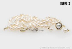 Konvolut Schmuck-Set, 585er Goldring mit Mabé Perle, Ringgröße ca. ...