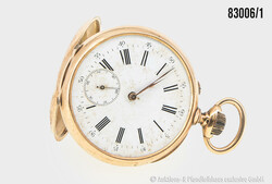 goldene Taschenuhr, 750 GG, gepunzt "55724", Kunststoffdeckel liegt ...