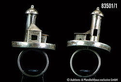 Jüdischer Hochzeitsring, Silber, , breiter Reif mit rundem Ringkopf, ...