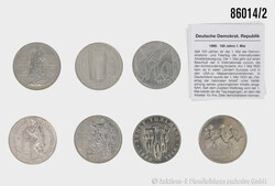 DDR Konvolut 10 Mark Gedenkmünzen, insg. 7 Stück, alles ...