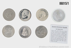 DDR Konvolut 20 Mark Gedenkmünzen, insg. 7 Stück, alles ...