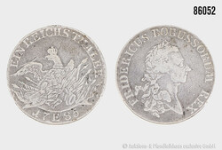 Preussen 1 Reichstaler 1785 E, Prägestätte Königsberg, Silber 750, ...