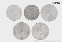 Dänemark Konvolut 5 Münzen, 1x 5 Kroner 1960, 1x 5 Kroner 1964, ...