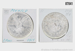 Mexiko 2 Pesos 1921, Silber 900, ca. 27 g, Zust. vzAutomatically ...