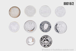 BRD Konvolut Medaillen, insg. 10 Stück, 70 J. Frieden m. Farbdetails ...