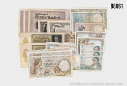 Konvolut Banknoten Frankreich / Deutschland, 20 Stück, 5 Francs 1x ...