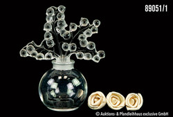 Lalique Glasflakon "Clairefontaine", aufwendig gearbeiteter Stöpsel, ...
