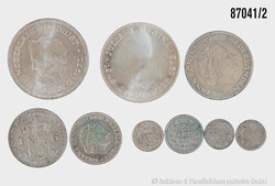 Niederlande Konvolut 9 Münzen, 10 Gulden 1970, Silber 720, 25,03 g, ...