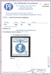 1960, Champion of Liberty: 4¢ Thomas Masaryk and 4¢ Gustaf ...