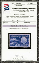 1960, 4¢ Echo I (Scott 1173), o.g., never hinged, Superb, with 2014 ...