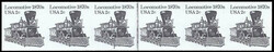 1982, Transportation Issue, 2¢ Locomotive, imperf. line strip of 6 ...