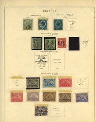 Revenue, 1874-1945, a small mint and used collection, hinged or in ...