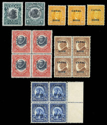 Canal Zone, 1909-28, a selection of mostly blocks of 4. Singles ...