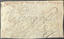 George III (1738-1820), King of England. Cut signature fragment ...