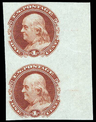 1869, 1¢ Franklin essay, small numerals, in buff (Scott 112-E4b. ...