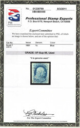 1851, 1¢ Franklin, blue, type II (Scott 7), rich color and lavish ...