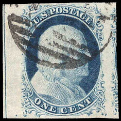1852, 1¢ Franklin, blue, type IV (Scott 9), what a lovely stamp! a ...