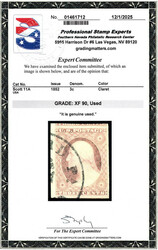 1852, 3¢ Washington, dull red, type II (Scott 11A), large to lavish ...