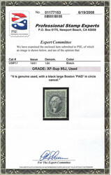 1851, 12¢ Washington, gray black (Scott 17), a magnificent gem ...