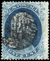 1861, 1¢ Franklin, blue, type I (Scott 18), Very Good to Fine, with ...
