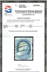 1857, 1¢ Franklin, blue, type III (Scott 21), pen cancel; minor perf ...