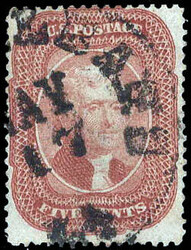 1858, 5¢ Jefferson, brick red, type I (Scott 27), rich true color, ...