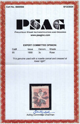 1867, 3¢ Washington, rose, D. grill (Scott 85), a beautifully struck ...