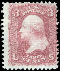 1867, 3¢ Washington, rose, E. grill (Scott 88), o.g., hinged, Very ...