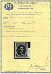 1861-66 (1875 Re-issue), 15¢ Lincoln, black (Scott 108), unused ...