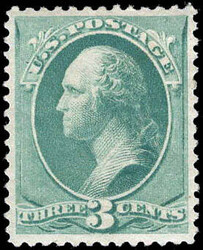 1879, 3¢ Washington, green, A.B.N.C. printing (Scott 184), o.g., ...