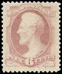 1879, 6¢ Lincoln, pink, A.B.N.C. printing (Scott 186), o.g., hinged, ...