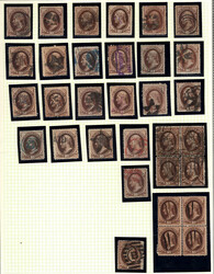 1879-82, 10¢ Jefferson, brown, A.B.N.C. printing, a cancellation ...