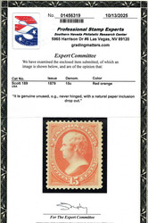 1879, 15¢ Webster, red orange, A.B.N.C. printing (Scott 189), o.g., ...