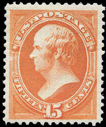 1879, 15¢ Webster, red orange, A.B.N.C. printing (Scott 189), fresh ...