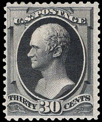 1879, 30¢ Hamilton, full black, A.B.N.C. printing (Scott 190), o.g., ...