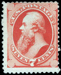 1880, 7¢ Stanton, scarlet vermilion, A.B.N.C. "Soft Paper" Special ...