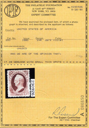 1880, 24¢ Scott, dark violet, A.B.N.C. "Soft Paper" Special Printing ...