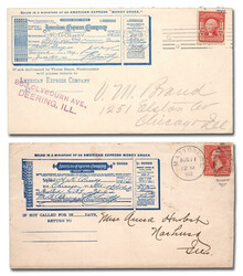 Ca. 1902, a group of 4 American Express Company advertising covers, ...