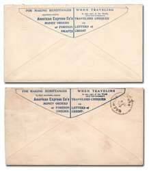 Ca. 1902, a group of 4 American Express Company advertising covers, ...